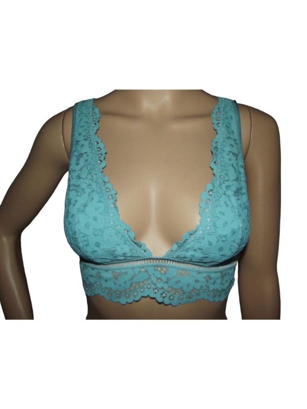 Victoria's Secret Bra Body by Womens Small Turquoise Green Lace Unlined Bralette